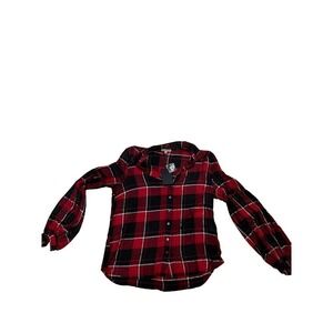 NWT Jane & Delancey Plaid‎  Black Red shirt sz Large